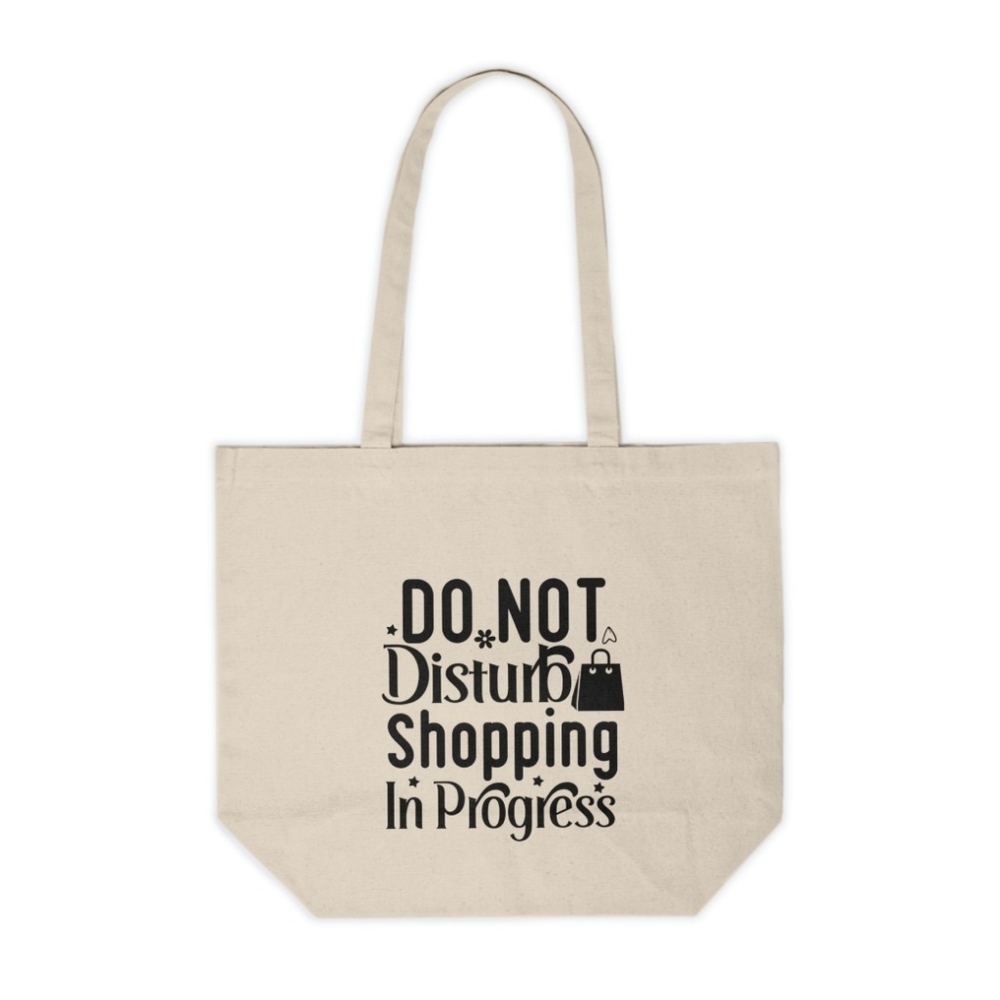 Do Not Disturb, Shopping in Progress Custom Canvas Tote Bag